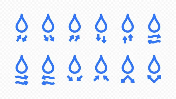 Νερό Σταγόνα Και Βέλη Διανυσματικός Σχεδιασμός — Διανυσματικό Αρχείο