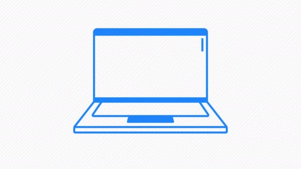 Assinatura Eletrônica Digital Animação Gráfica Laptop Assinatura Documentos Eletrônicos Sobre — Vídeo de Stock
