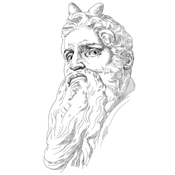 Moisés Considerado Profeta Mais Importante Judaísmo Dos Profetas Mais Importantes —  Vetores de Stock