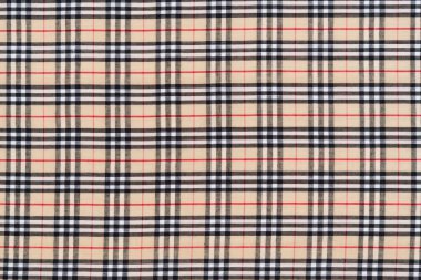 Burberry kumaş dokusu bej, siyah ve kırmızı. Tasarımınız için görüntü 26 Ekim 2023, Kyiv, Ukrayna.