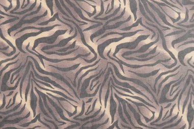 Leopar ya da kaplan desenli ince polyester kumaş dokusu. Tasarımınız için görüntü. Elbise dikmek için malzeme