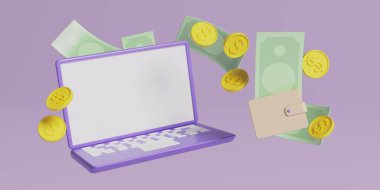 Not defteri, para, pastel arka planda haraç..