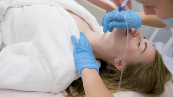 Cosmetic Procedure Gas Liquid Peeling Rejuvenation Regeneration Skin Using Jet — Wideo stockowe