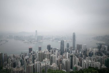 Hong Kong gündüz zirve görüntüsü