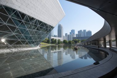 Guangzhou, Çin - 17 Ekim 2015: Guangzhou Operasının Kenti