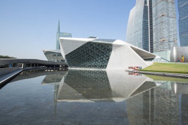 Guangzhou, Çin - 17 Ekim 2015: Guangzhou Operasının Kenti