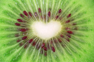kiwi kalp şekilli makro fotoğraf