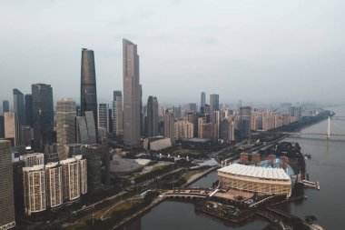 Guangzhou Çin 'deki şehir manzarası