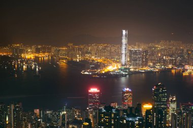 Cityscape hong kong gece