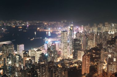 Cityscape hong kong gece