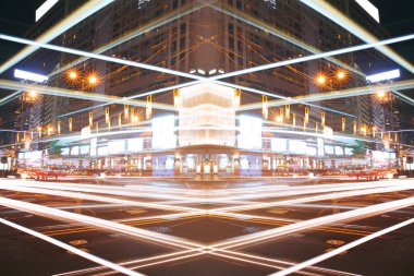 Yoldaki bulanık hareket lambaları