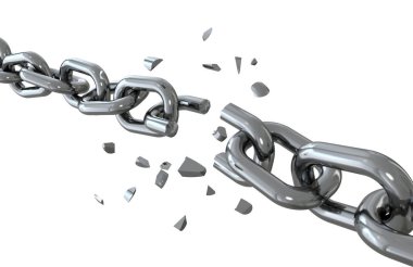 Demir zincir kırılmış.