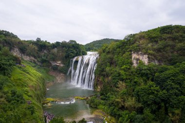 Guizhou Çin 'de huangguoshu şelalesi
