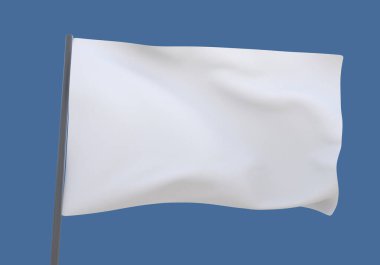 3 boyutlu resimleme beyaz bayrak arkaplanı