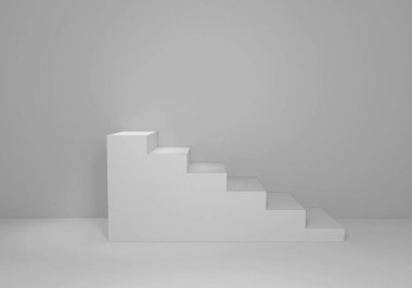 3d hazırlama merdiveni konsepti