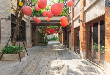 Çin 'in Yongqingfang Guangzhou caddesi.