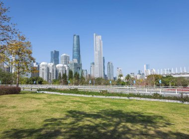 Guangzhou guangdong Çin 'de şehir manzarası