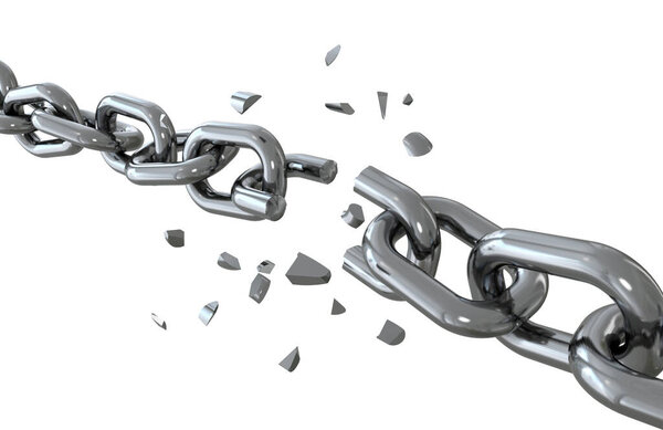 железная цепь оборвана