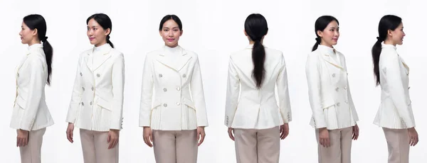 Half Body 20S Asian Woman Porter Formel Affaires Blazer Costume — Photo