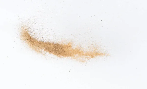 Έκρηξη Άμμου Κύμα Χρυσής Άμμου Αφηρημένη Άμμος Σύννεφο Πετάξει Κίτρινο — Φωτογραφία Αρχείου