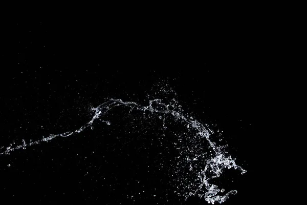 形状形成的水滴飞溅成水滴 水滴在空中飞溅 停止运动冻结射击 水花纹理图形资源元素 黑色背景隔离 — 图库照片