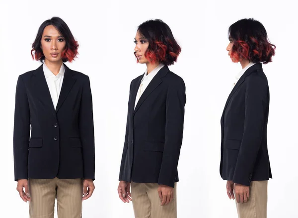 Metade Corpo 20S Mulher Asiática Usar Formal Vestido Negócios Blazer — Fotografia de Stock