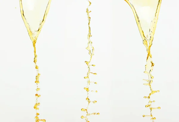 Orangen Zitronen Oder Ölspritzer Flüssige Goldgelbe Getränketropfen Fruchtgetränke Wasser Elemente — Stockfoto