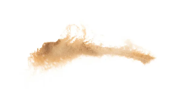 Small Size Fine Sand Flying Explosion Golden Grain Wave Explode — Stock Photo, Image