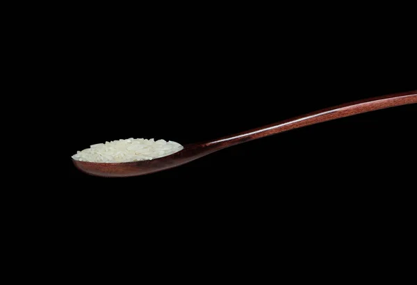 Queda Arroz Japonês Rices Grão Branco Derramando Para Baixo Mosca — Fotografia de Stock