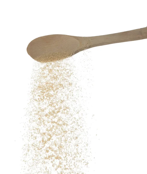 Brown Sugar Autunno Zucchero Grano Marrone Versando Giù Astratto Volare — Foto Stock