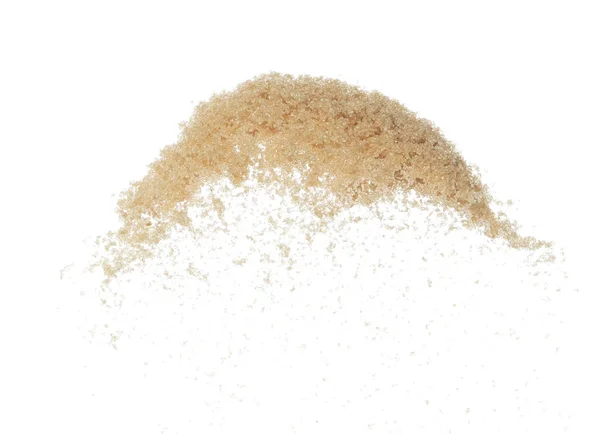 Brown Sugar Vliegende Explosie Bruine Graan Suiker Exploderen Abstracte Wolk — Stockfoto