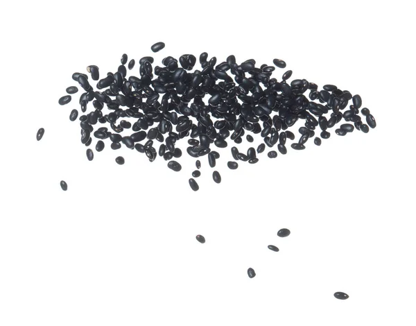 Schwarze Bohnen Fliegen Explosionsartig Schwarze Getreidebohnen Explodieren Abstrakte Wolkenfliege Schöne — Stockfoto