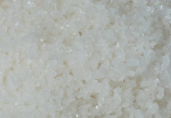 Macro Close Textura Sal Sais Grão Branco Cristalino Belo Sal — Fotografia de Stock