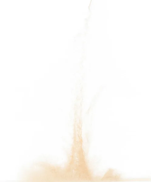 Pequena Explosão Voo Areia Tamanho Fino Onda Grão Dourado Explode — Fotografia de Stock