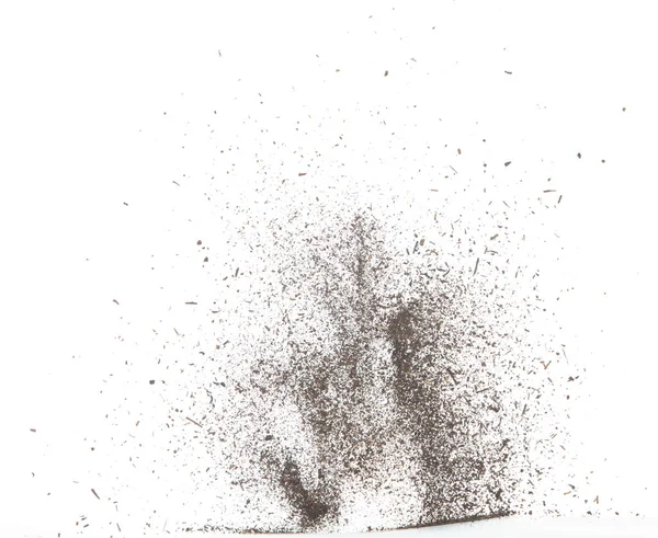 Black Dry Leave Tea Esplodere Piccola Esplosione Foglie Piccole Dimensioni — Foto Stock