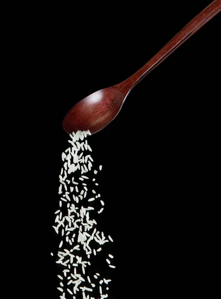 Japanese Rice Fall White Grain Rices Pouring Abstract Cloud Fly — Stock Photo, Image
