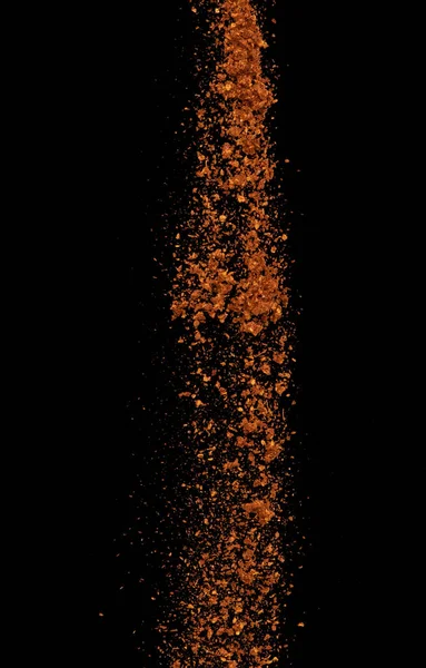 Red Hot Chilli Létající Exploze Červené Obilí Chilli Explodovat Abstraktní — Stock fotografie