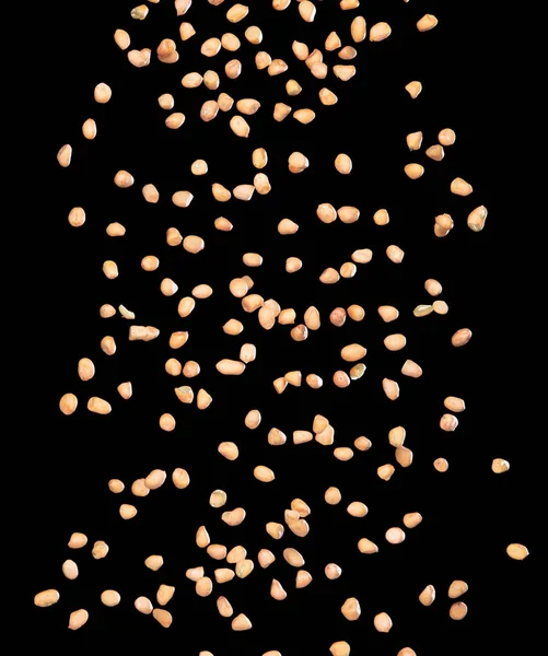 Erdnussfliegen Explodieren Braune Erdnüsse Explodieren Abstrakte Wolkenfliege Schöne Komplette Samen — Stockfoto