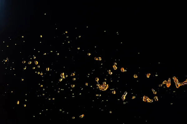 Pomerančová Citrónová Šťáva Nebo Olejové Mazivo Kapky Tekutého Zlatožlutého Nápoje — Stock fotografie