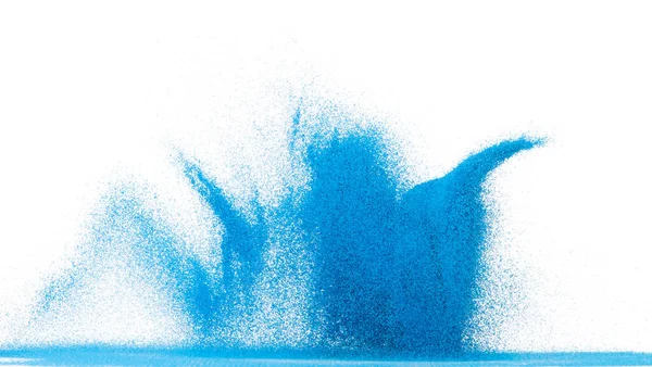 Explosión Voladora Arena Azul Pequeño Tamaño Onda Grano Arenas Oceánicas —  Fotos de Stock