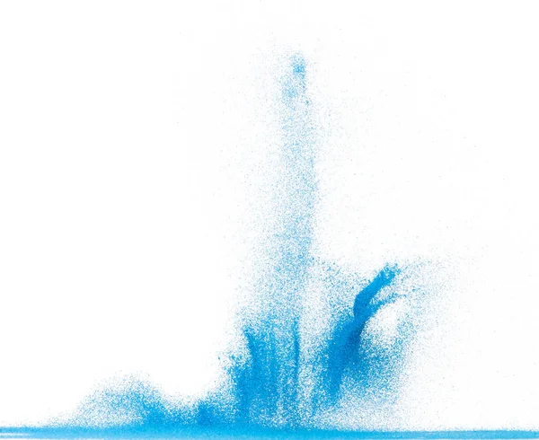Liten Blå Sand Flygande Explosion Ocean Sands Spannmål Våg Explodera — Stockfoto