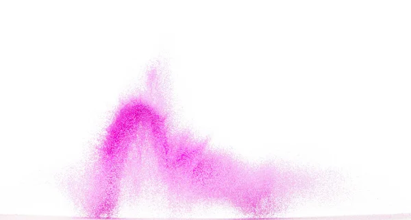 Liten Storlek Lila Sand Flygande Explosion Violett Sand Spannmål Våg — Stockfoto