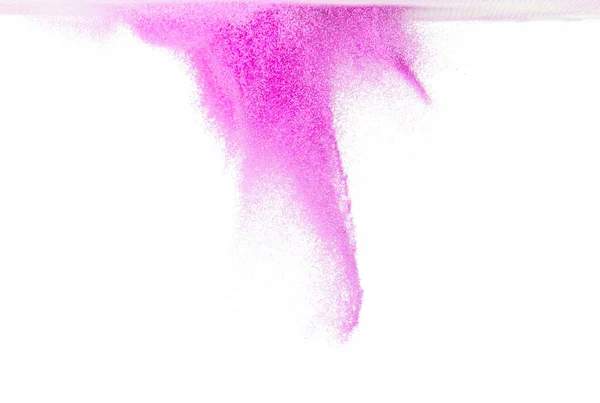 Explosión Voladora Arena Púrpura Pequeño Tamaño Onda Grano Arenas Violetas —  Fotos de Stock