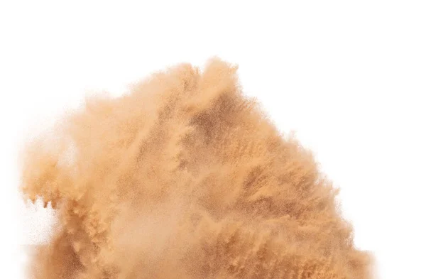 Waas Defocus Beeld Van Small Fine Sand Vliegende Explosie Gouden — Stockfoto