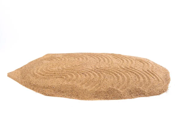 Desert Sand Hög Sanddyn Isolerad Vit Bakgrund Gold White Fin — Stockfoto
