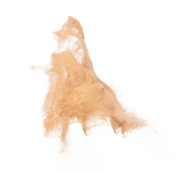 Small Fine Size Sand Flying Explosion Golden Grain Wave Explode — Stockfoto
