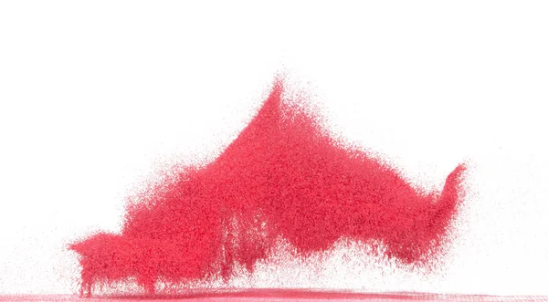 Küçük Boyutta Kırmızı Kum Uçan Patlama Kan Kum Tanecikleri Patlar — Stok fotoğraf