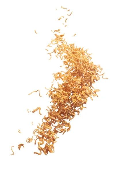 Instant Noodle Fly Explosion Yellow Instant Noodle Float Explode Abstract — Stock Photo, Image