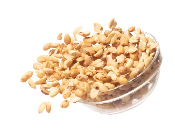 Roasted Peanut Bean Fall Throw Glass Bowl Roasted Peanut Bean — Stock Photo, Image