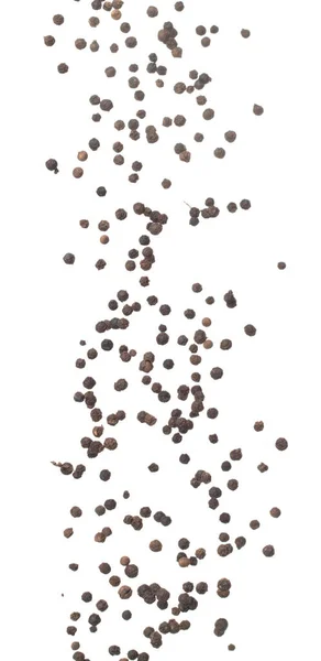 Black Pepper Seeds Fall Pour Group Black Pepper Float Explode — стоковое фото
